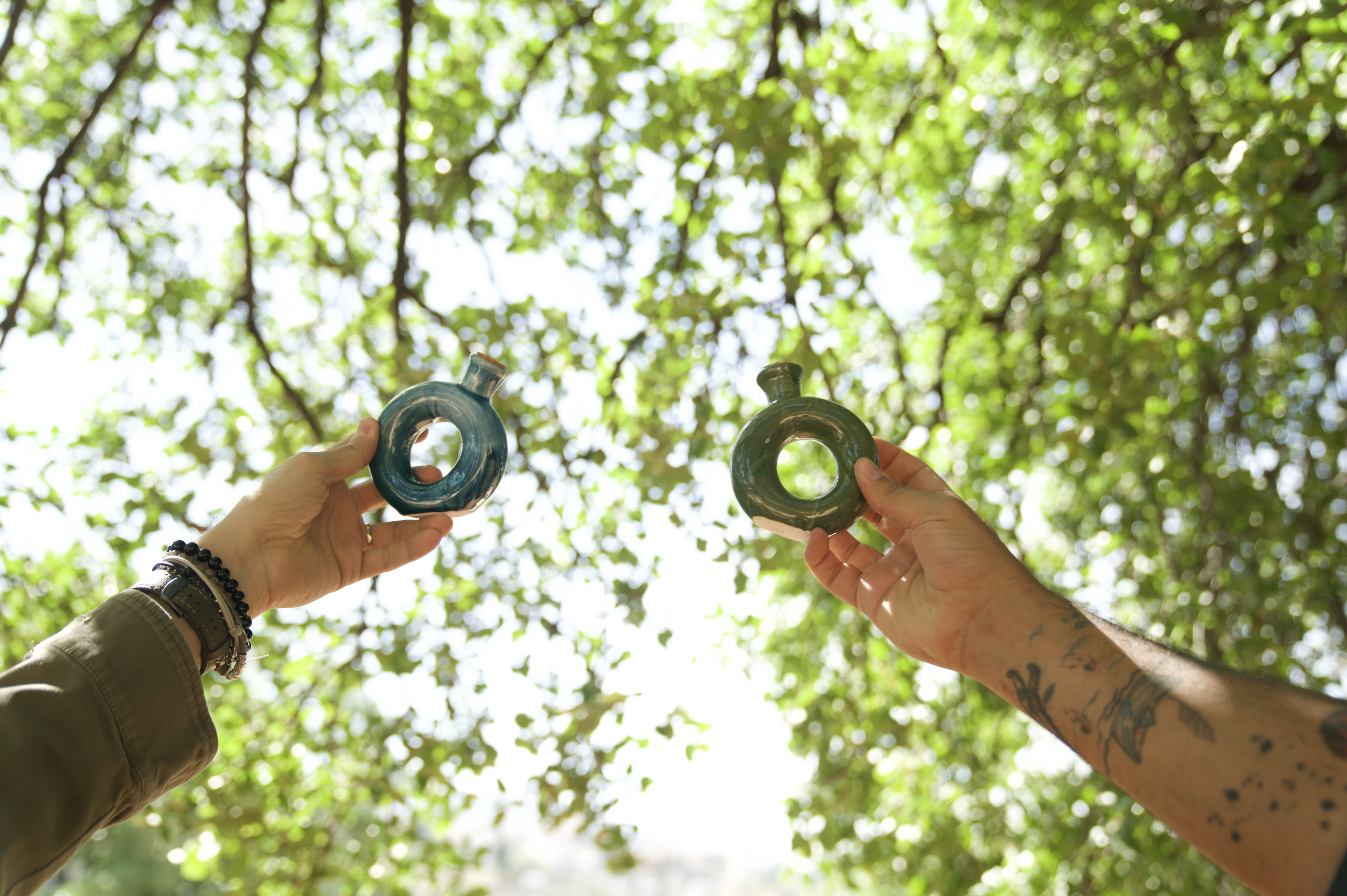 Ové olive oil bottles